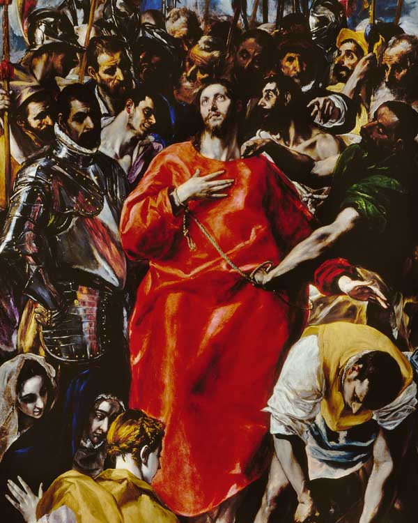 El Greco, Spoliazione di Cristo (1577-1579), olio su tela, particolare. Toledo, cattedrale, sacrestia (Scala)